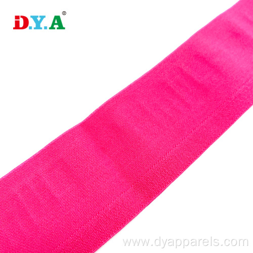 White Logo Silicone Print Elastic Band Pink Elastic